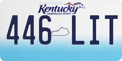 KY license plate 446LIT