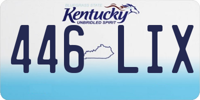 KY license plate 446LIX