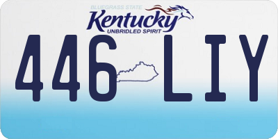 KY license plate 446LIY