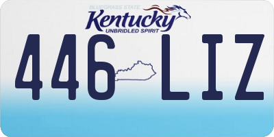 KY license plate 446LIZ