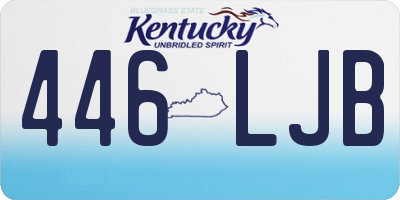 KY license plate 446LJB