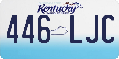 KY license plate 446LJC