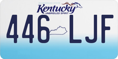 KY license plate 446LJF