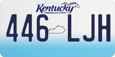 KY license plate 446LJH