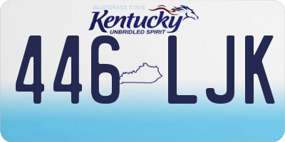 KY license plate 446LJK