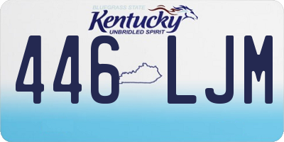 KY license plate 446LJM