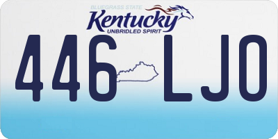 KY license plate 446LJO