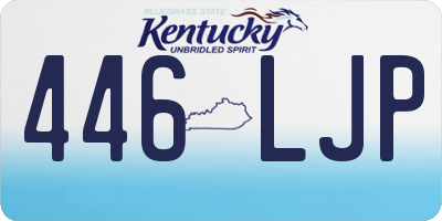 KY license plate 446LJP