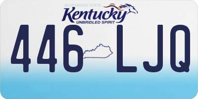 KY license plate 446LJQ