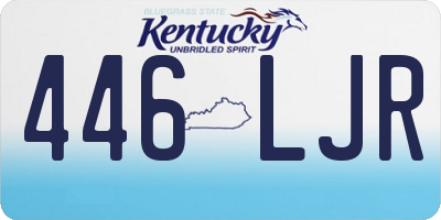 KY license plate 446LJR