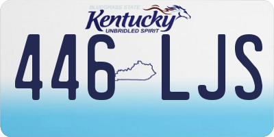 KY license plate 446LJS