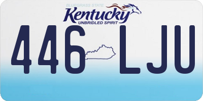 KY license plate 446LJU