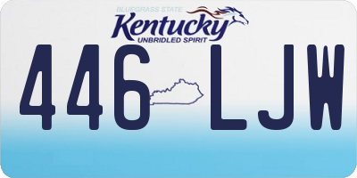 KY license plate 446LJW