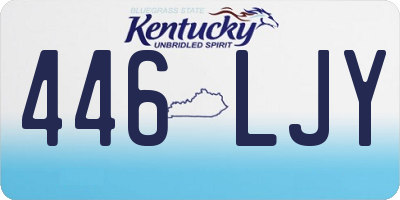 KY license plate 446LJY