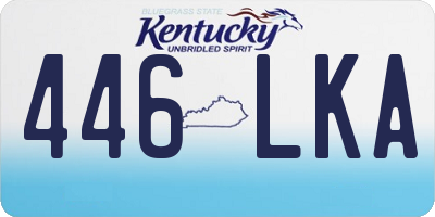 KY license plate 446LKA
