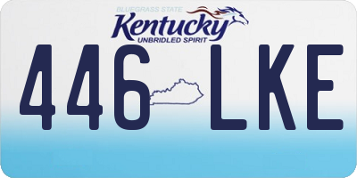 KY license plate 446LKE