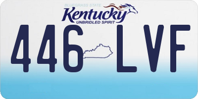 KY license plate 446LVF