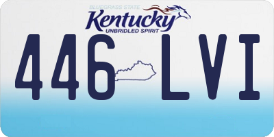 KY license plate 446LVI