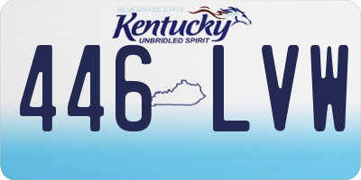 KY license plate 446LVW