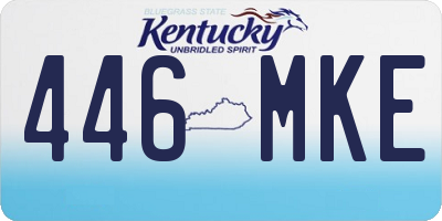 KY license plate 446MKE