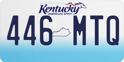 KY license plate 446MTQ
