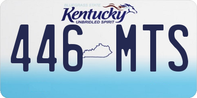 KY license plate 446MTS