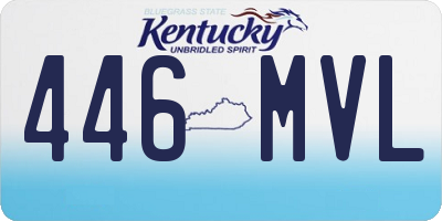 KY license plate 446MVL