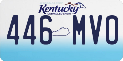 KY license plate 446MVO