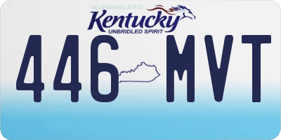 KY license plate 446MVT
