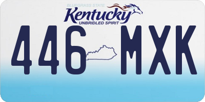 KY license plate 446MXK
