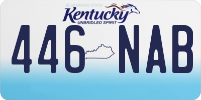 KY license plate 446NAB
