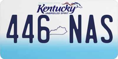 KY license plate 446NAS