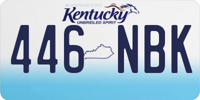 KY license plate 446NBK