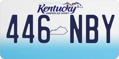 KY license plate 446NBY