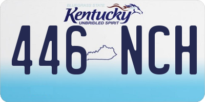 KY license plate 446NCH