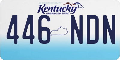 KY license plate 446NDN