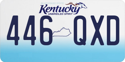 KY license plate 446QXD