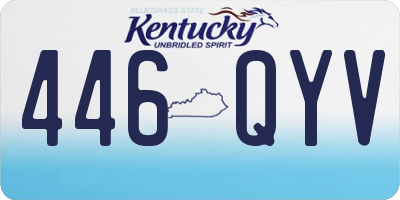 KY license plate 446QYV