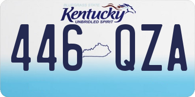 KY license plate 446QZA
