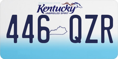KY license plate 446QZR