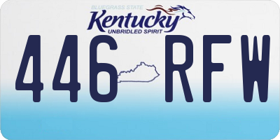 KY license plate 446RFW