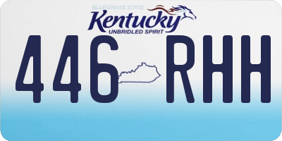KY license plate 446RHH