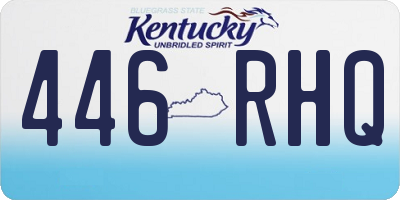 KY license plate 446RHQ