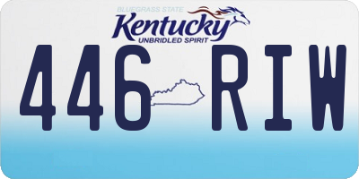 KY license plate 446RIW