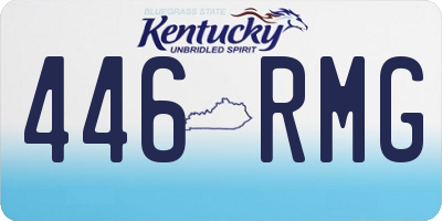 KY license plate 446RMG