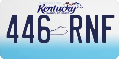 KY license plate 446RNF