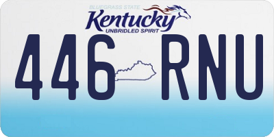 KY license plate 446RNU