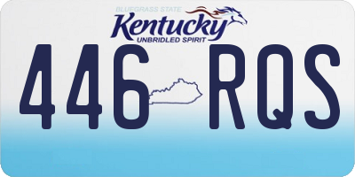 KY license plate 446RQS