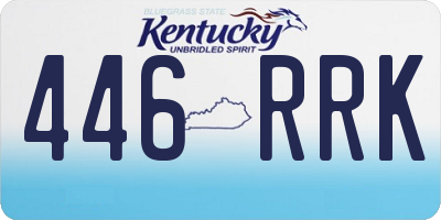 KY license plate 446RRK