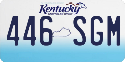 KY license plate 446SGM